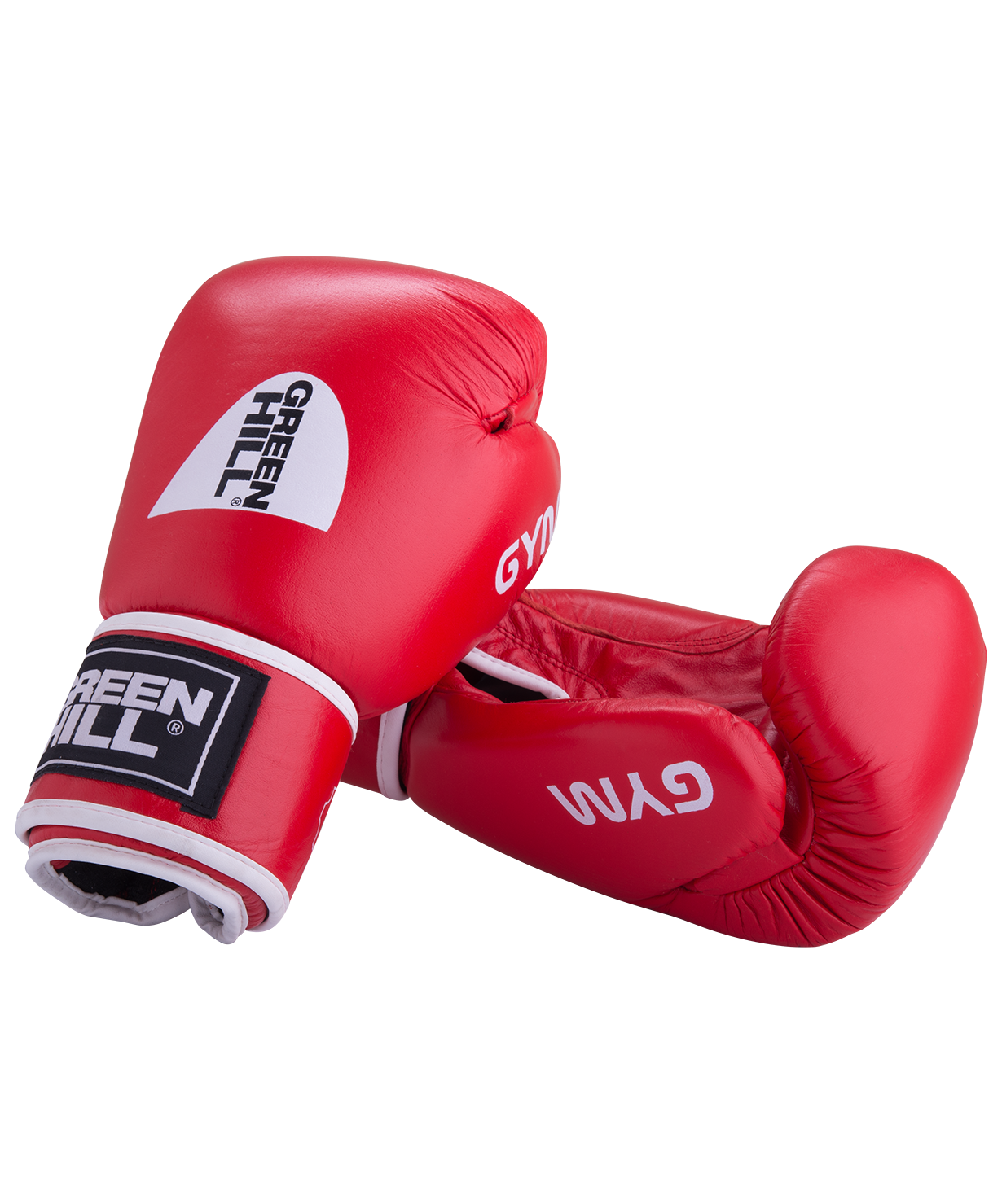 Перчатки боксерские GYM BGG-2018, 14oz, кожа, красные