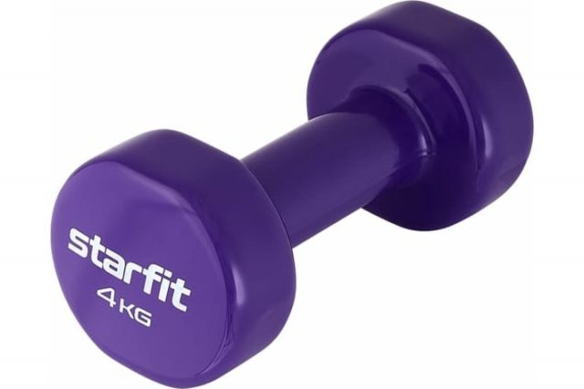 Гантели для спорта и фитнеса виниловые 4 кг