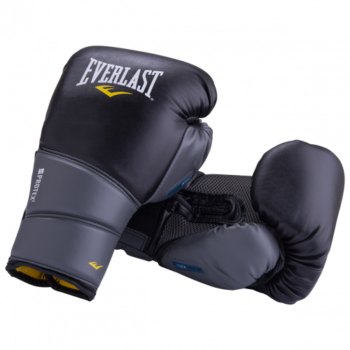 Перчатки боксерские Protex2 GEL, 10 oz, S/M, к/з, черные