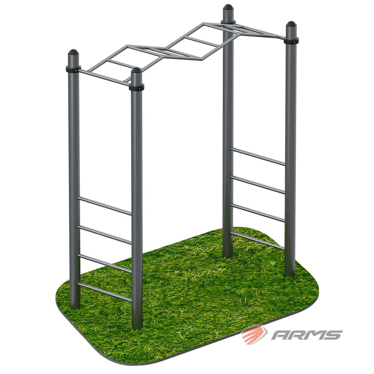 Рукоход разноуровневый ARWOK019.2, Стойки d 108 мм.