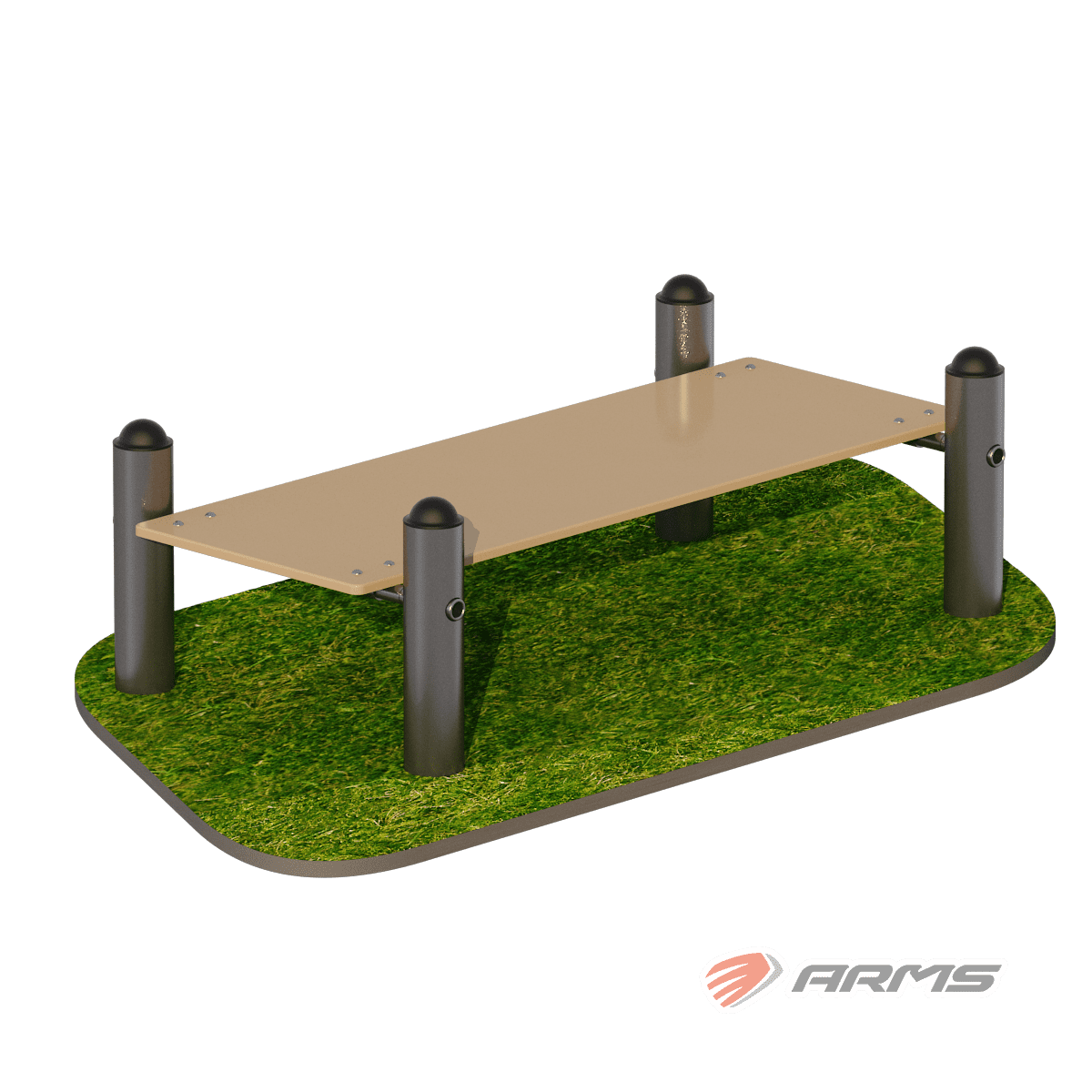 Скамья горизонтальная (эконом) ARWOK020.20, Стойки d 108 мм.
