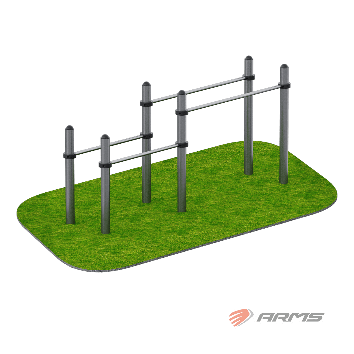 Брусья двойные для отжиманий ARWOK027, Стойки d 89 мм.