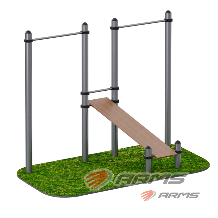 Скамья для пресса с турником ARWOK020.3 Стойки d 89 мм.