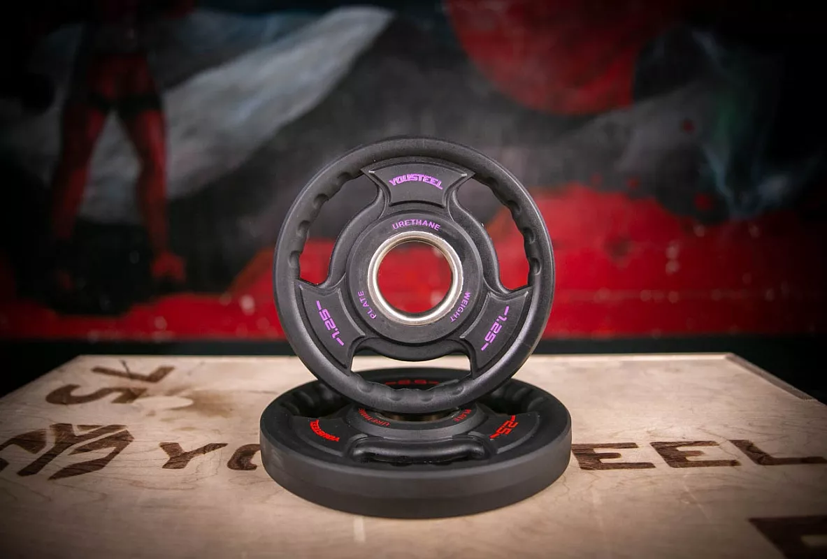 Диски TPU с ручками 1.25 кг YOUSTEEL