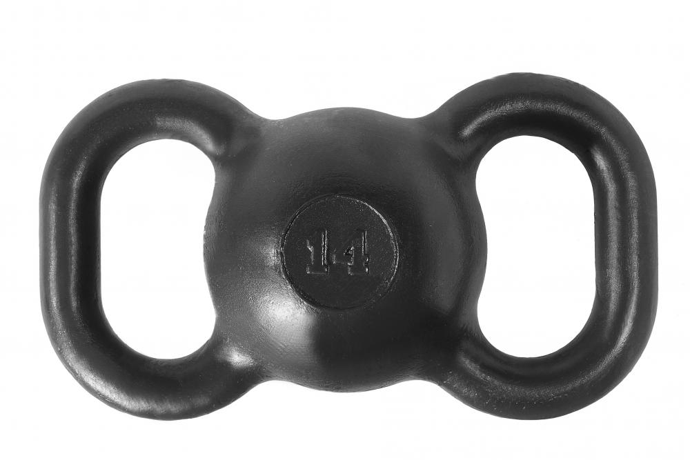 Гиря двуручная 14 кг черная ProfiGym ГДЧ-14