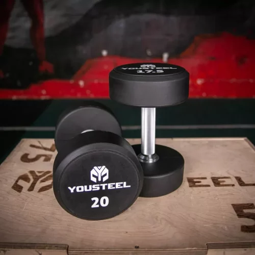 Гантель круглая PU-полиуретановая 20 кг YOUSTEEL