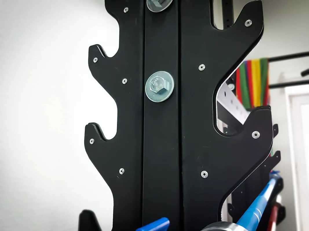 Кронштейны настенный для 8-ми грифов с пластиком YOUSTEEL — изображение 3