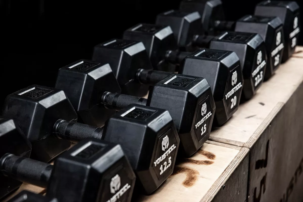 Гантели гексагональные обрезиненные YOUSTEEL 12.5 кг — изображение 2