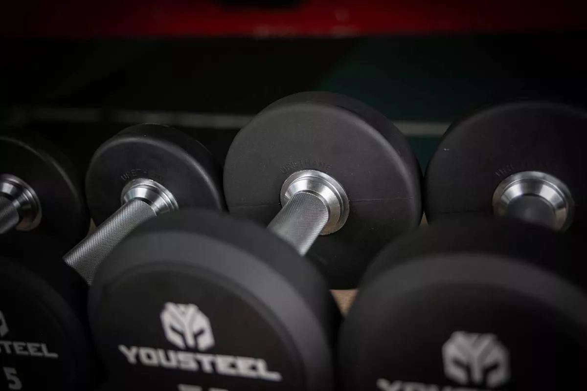 Гантель круглая PU-полиуретановая 37.5 кг YOUSTEEL — изображение 3