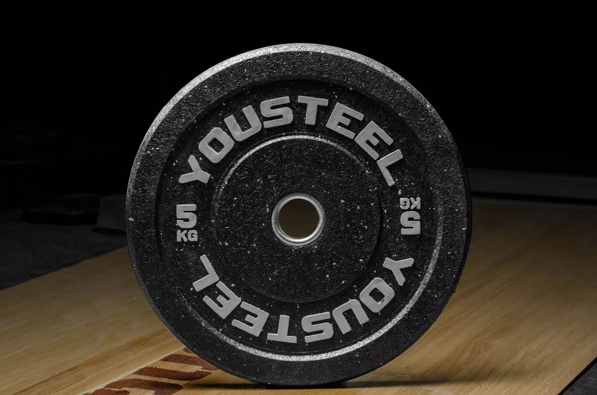 Диск для штанги HI-TEMP 5кг с цветными вкраплениями YOUSTEEL