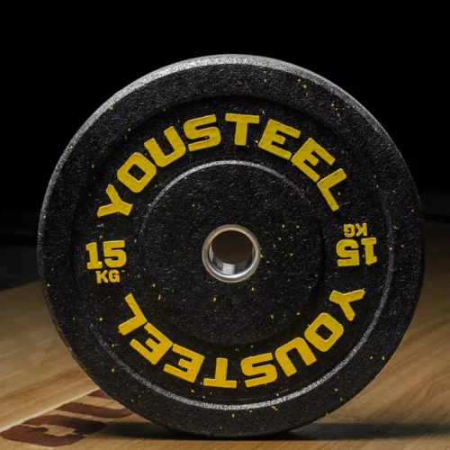 Диск для штанги HI-TEMP 15 кг с цветными вкраплениями YOUSTEEL