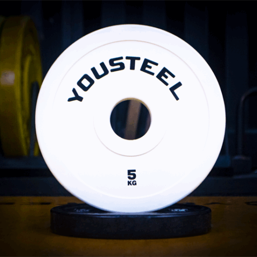 Диск соревновательный 5кг, белый YOUSTEEL