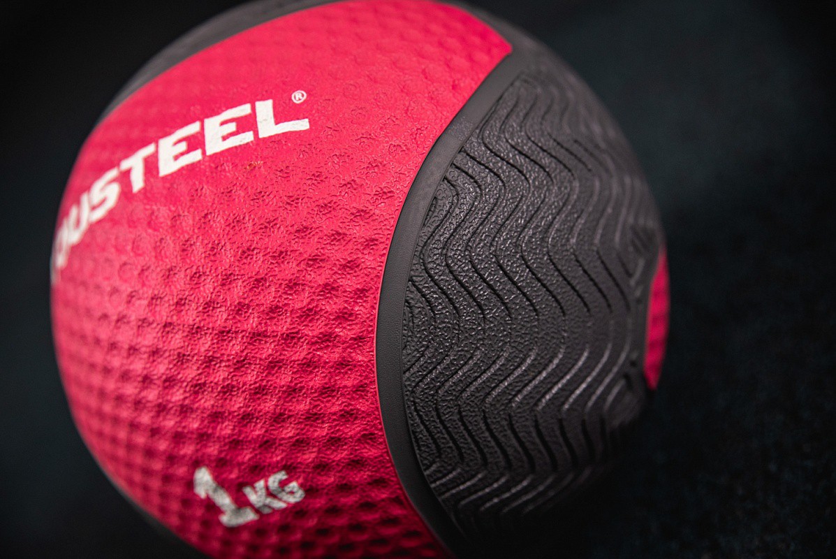 Резиновый медицинбол 1кг YOUSTEEL