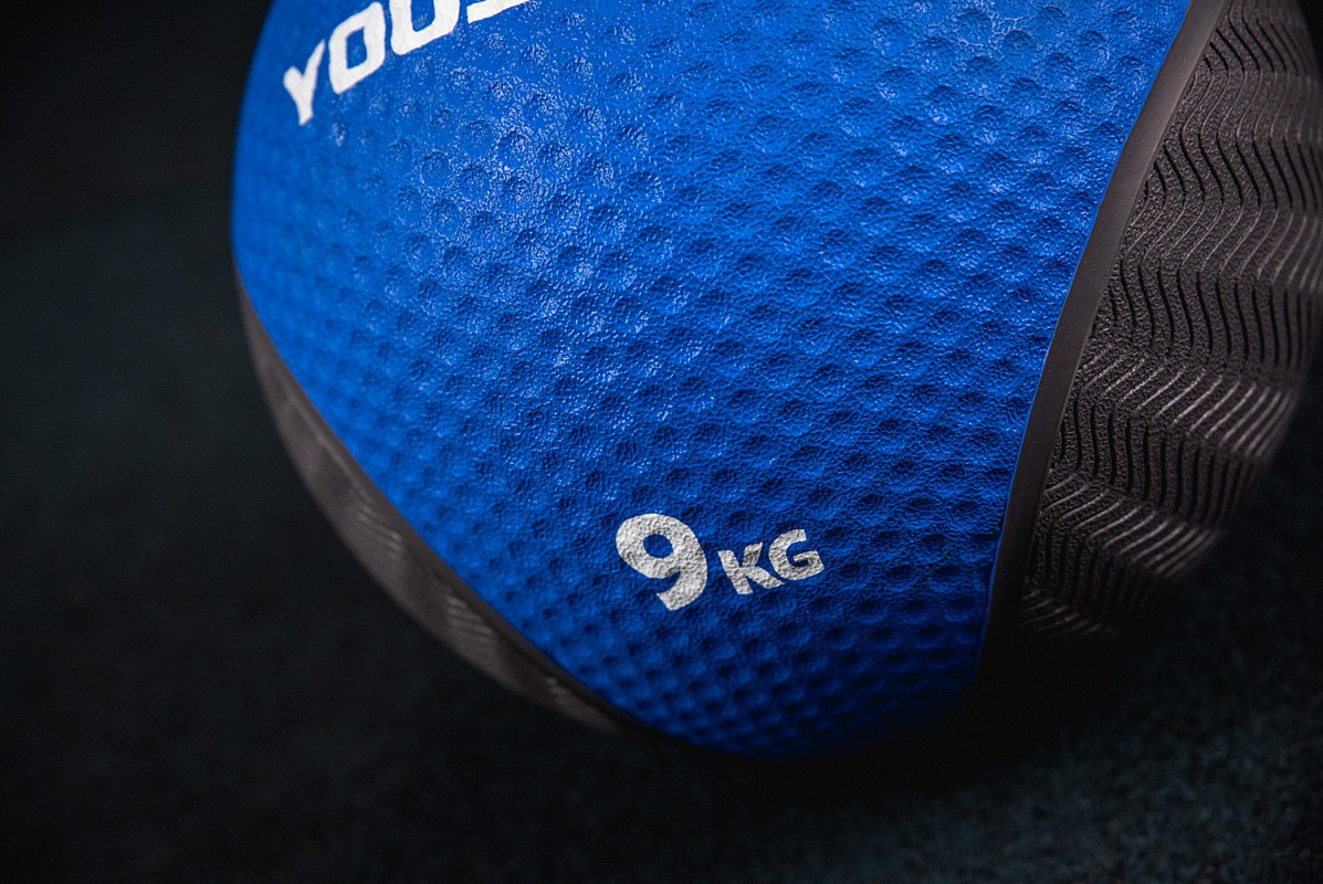 Резиновый медицинбол 9 кг YOUSTEEL