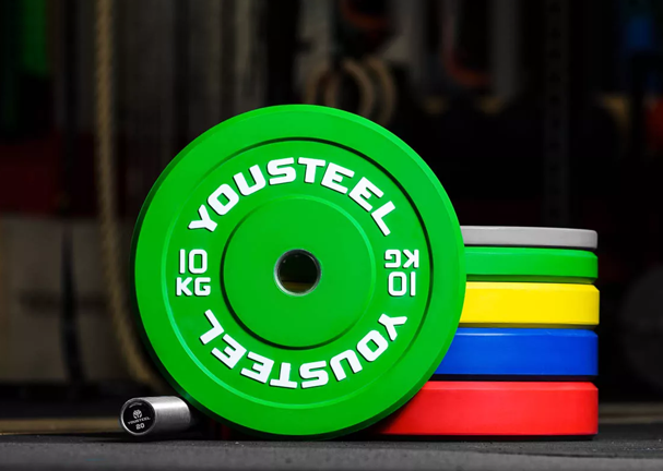 Диск каучуковый 10 кг, зеленый