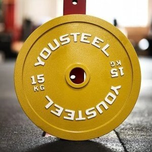 Стальной диск 15 кг, желтый