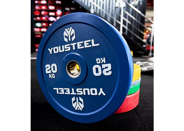 Диск EVO каучуковый 20 кг, синий — изображение 2