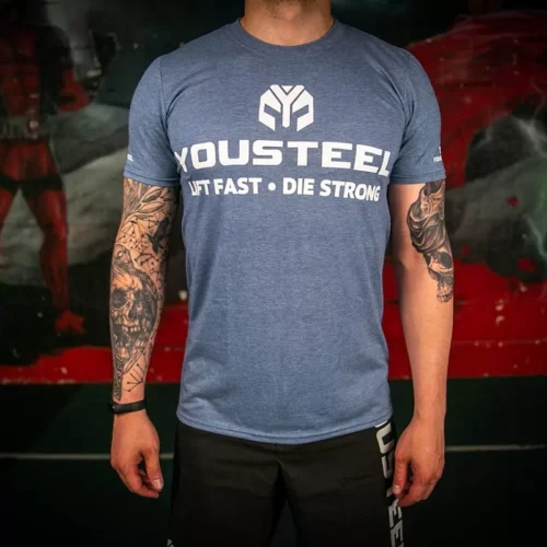 Футболка мужская YOUSTEEL TH, Индиго меланж (HI), M
