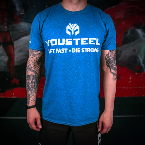 Футболка мужская YOUSTEEL TH, Ярко-синий меланж (HR), M