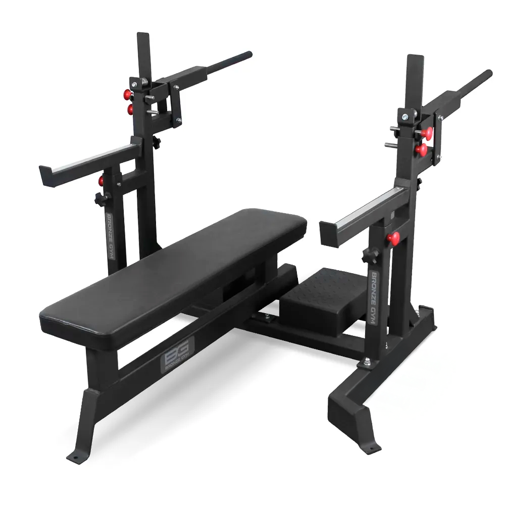 Скамья для жима пауэрлифтерская с механизмом подъёма штанги BRONZE GYM PARTNER AL-321
