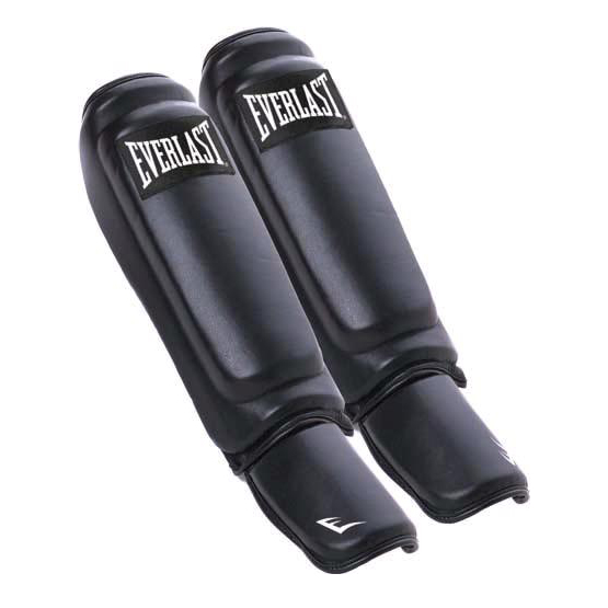 Защита голени и стопы EVERLAST Martial Arts Leather Shin-Instep размер L-XL, черный