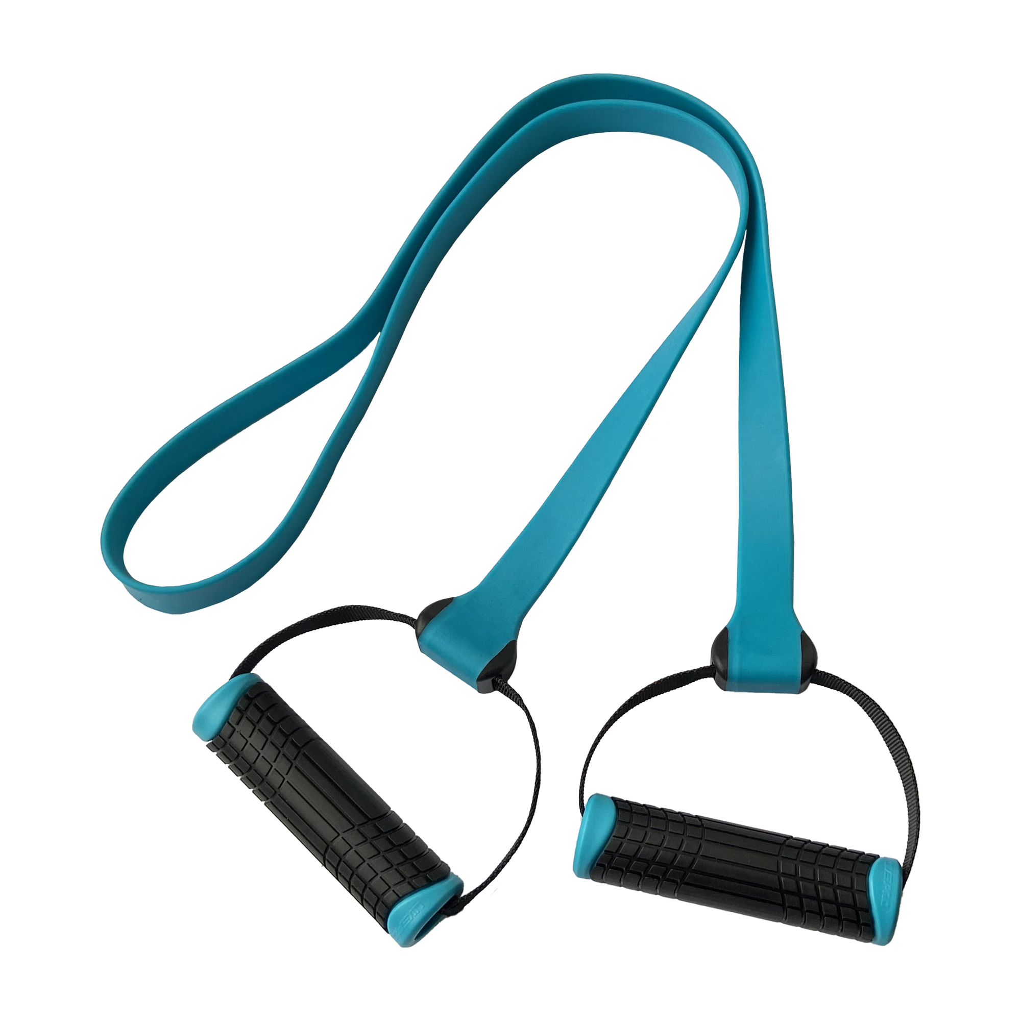 Ленточный амортизатор с рукоятками LIVEPRO Resistance Band синий/черный