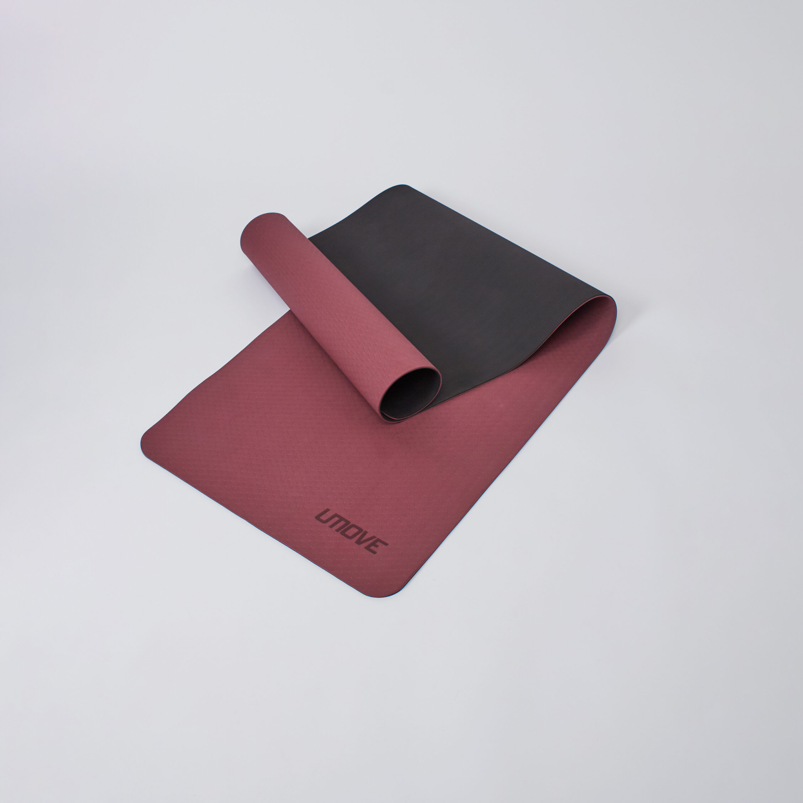 Коврик для фитнеса и йоги UMOVE TPE Mat 183 х 61 х 0,6 см, какао, стяжка