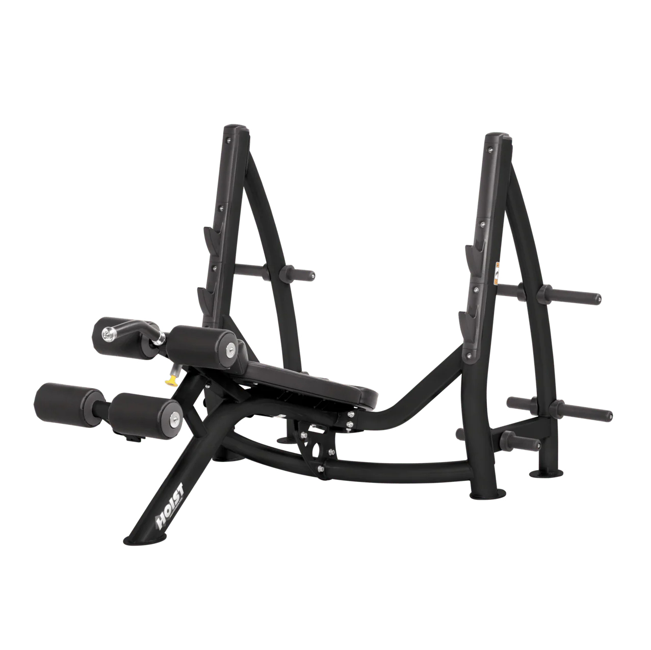 Олимпийская скамья с обратным наклоном HOIST CF-3177 серебряный/черный